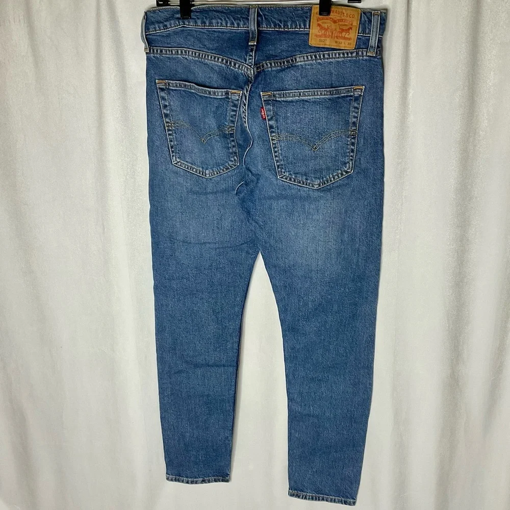 Levi's 512 Slim Taper Fit Blue Jeans W32 L32 - Picture 5 of 8